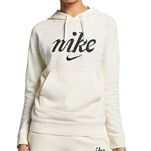 Nike Logo Pullover Cotton Women’s Hoodie Sz L New